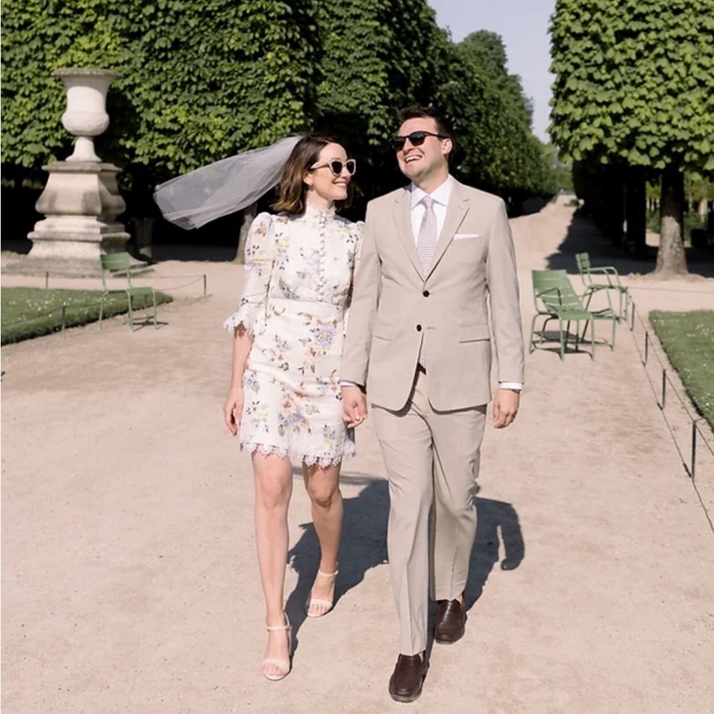 Zimmermann Floral Mini Dress - White and Multicolor